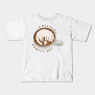 Cat pucino Numero Uno Kids T-Shirt